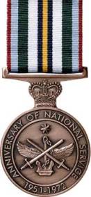 Anniversary of National Service 1951-1972 Medal