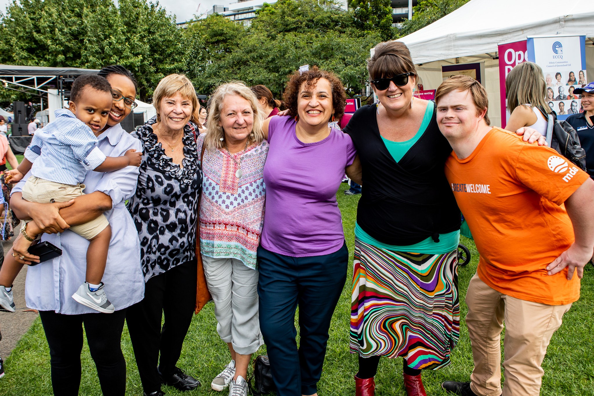 Ms Kerrin Benson AM with members of the community