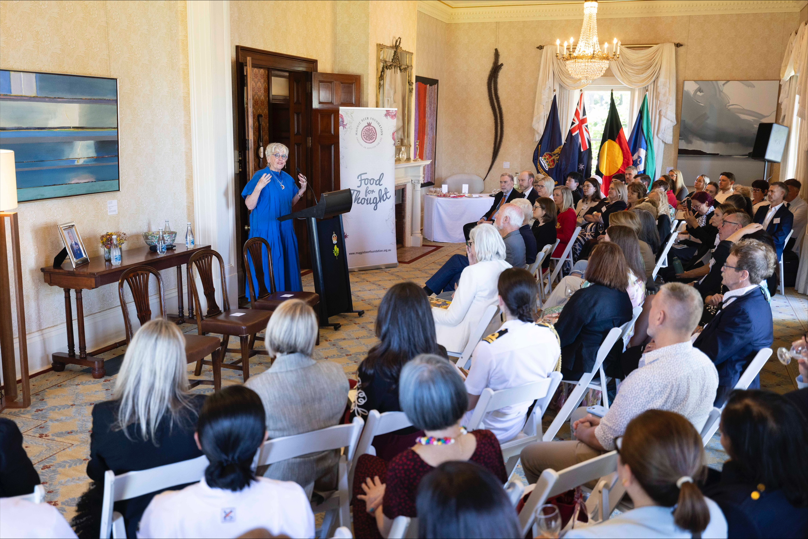 Maggie Beer speaks to the audience