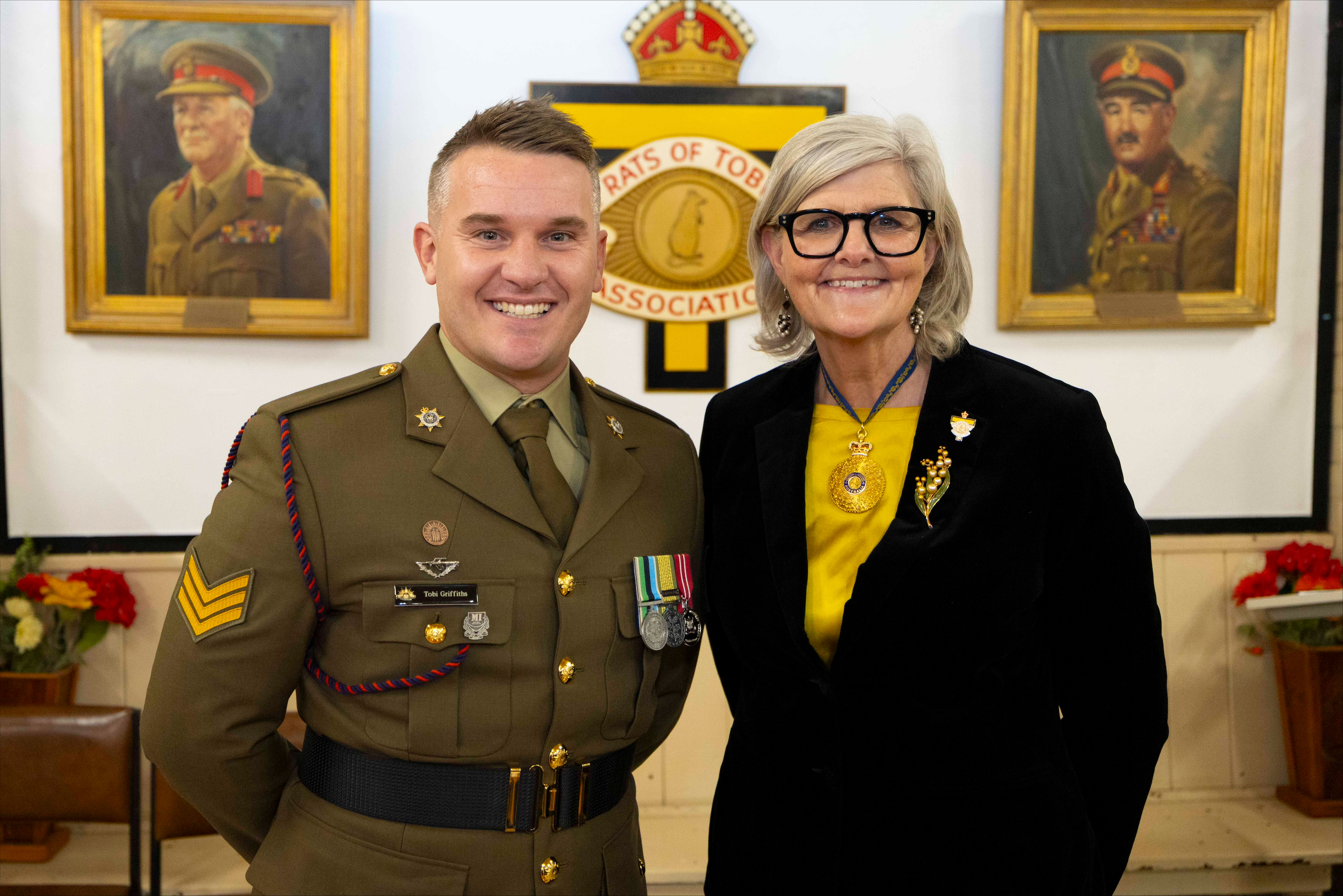 The Governor-General at Rats of Tobruk House