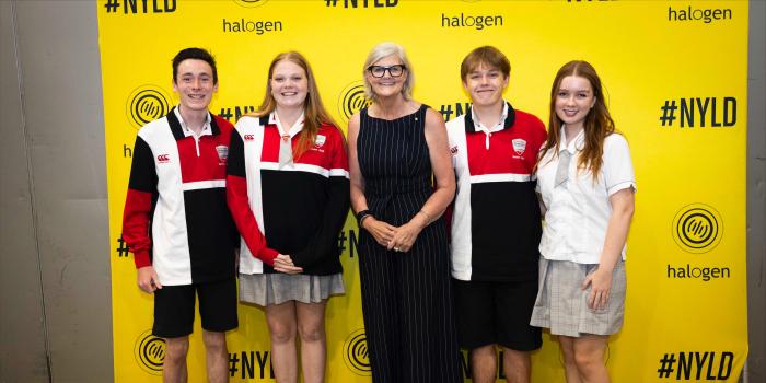 GG Sam with school students