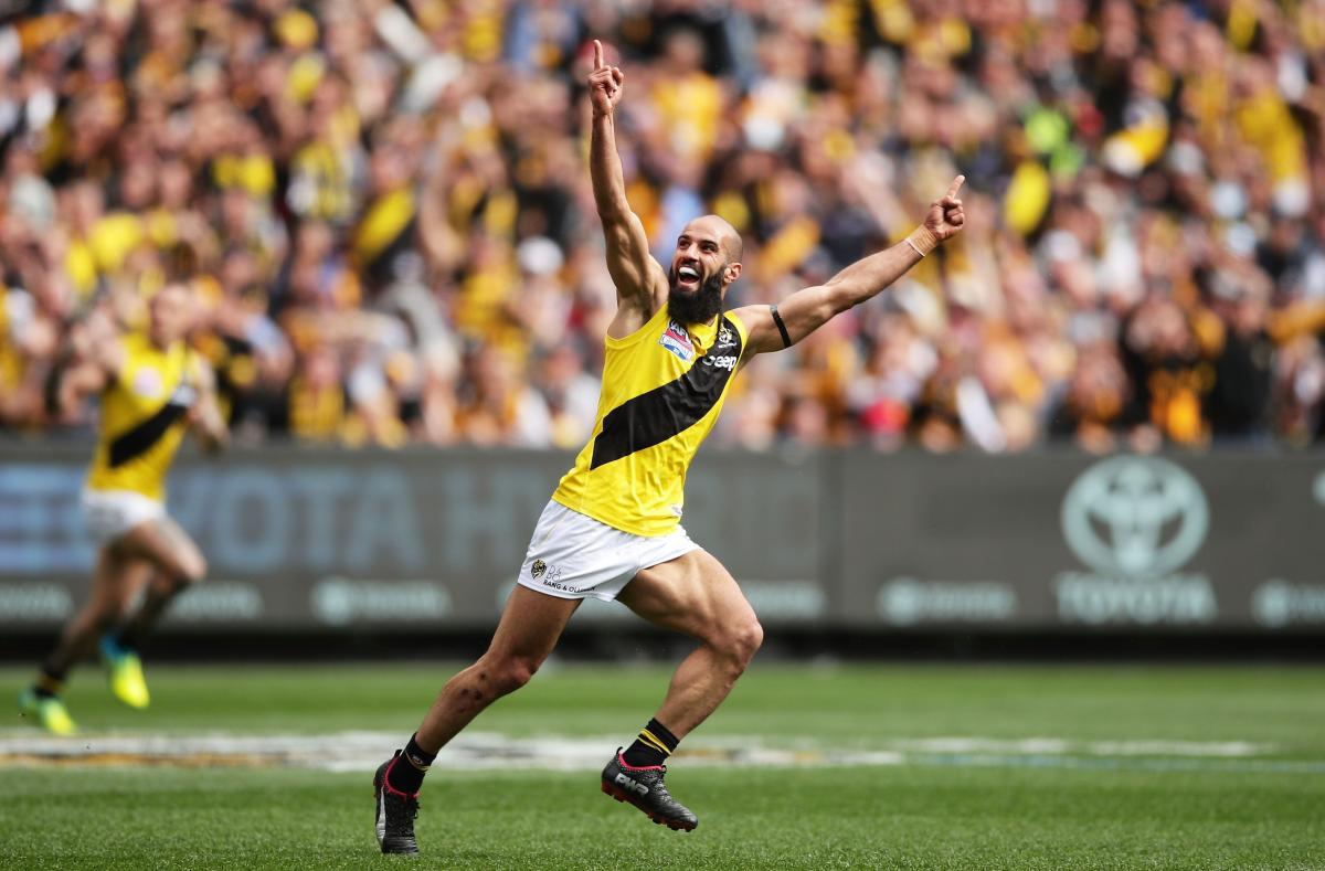 Bachar Houli OAM playing for Richmond Football Club.
