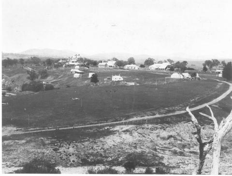 A black and white photo of Yarramlumla - believed to be taken in the early 20th century